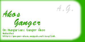 akos ganger business card